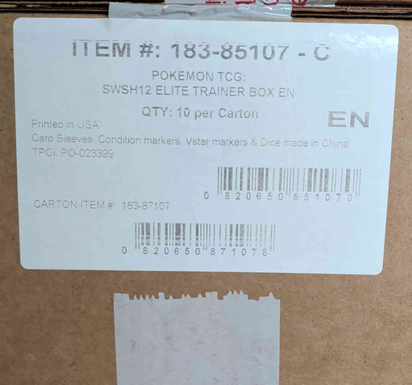 Pokemon - SWSH12 Silver Tempest Elite Trainer Box Case