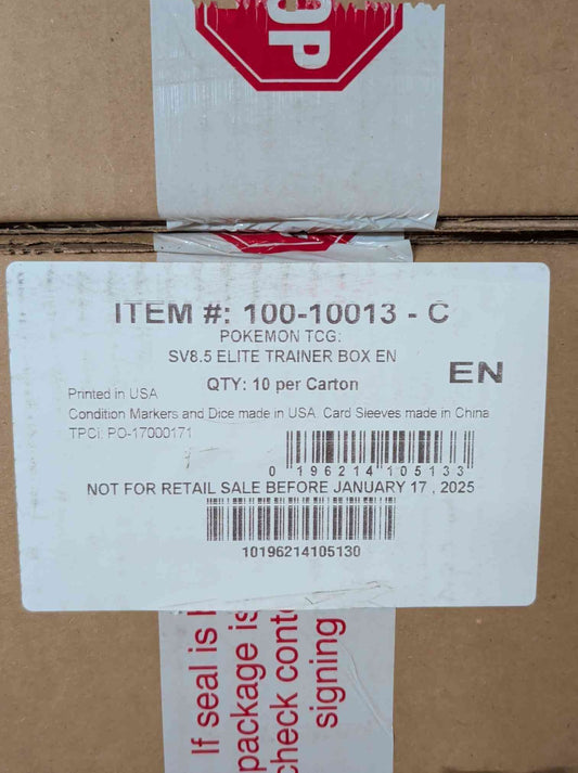 Pokemon - SV 8.5 Prismatic Evolutions Elite Trainer Box Case