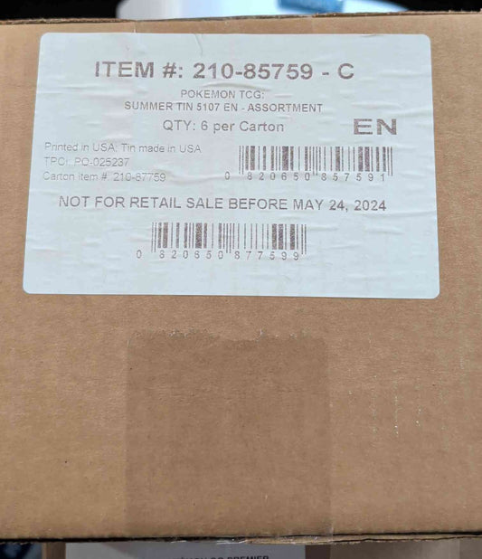 Pokemon - Paradox Clash Summer (2024) Tin 5107 Case