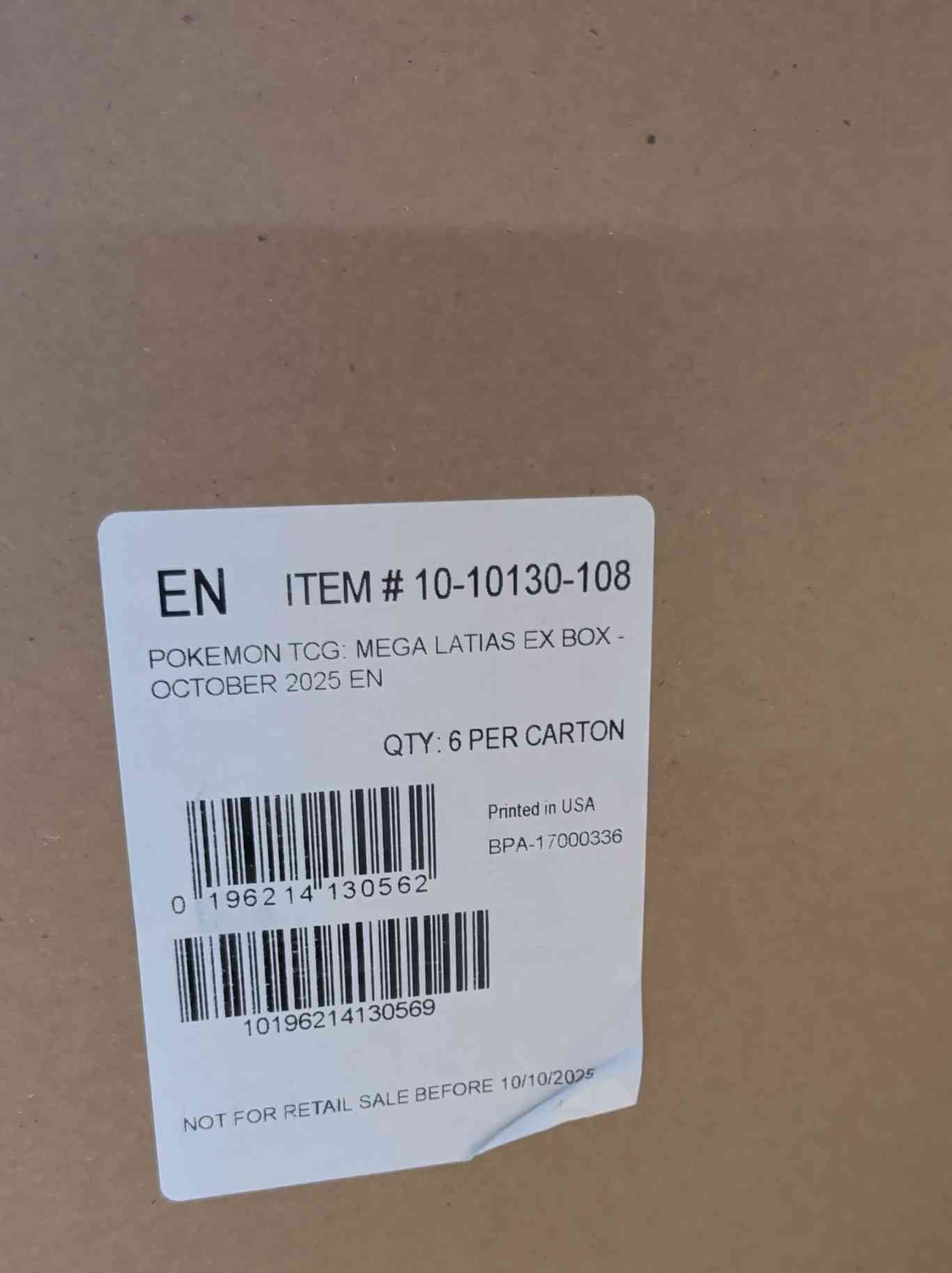 Pokemon - Mega Latias EX Box October 2025