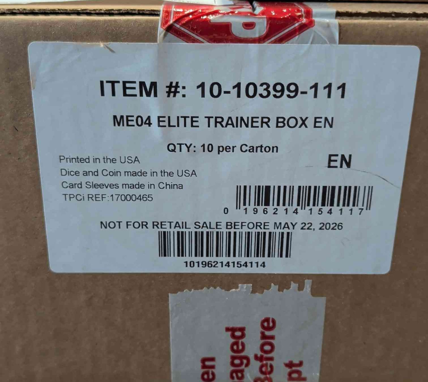 Pokemon - ME04 Chaos Rising Elite Trainer Box Case