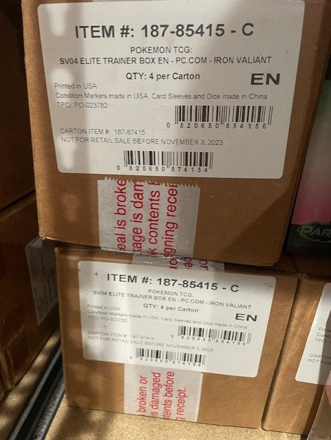 Pokemon - Paradox Rift Pokemon Center ETB Case (Iron Bundle Variant)
