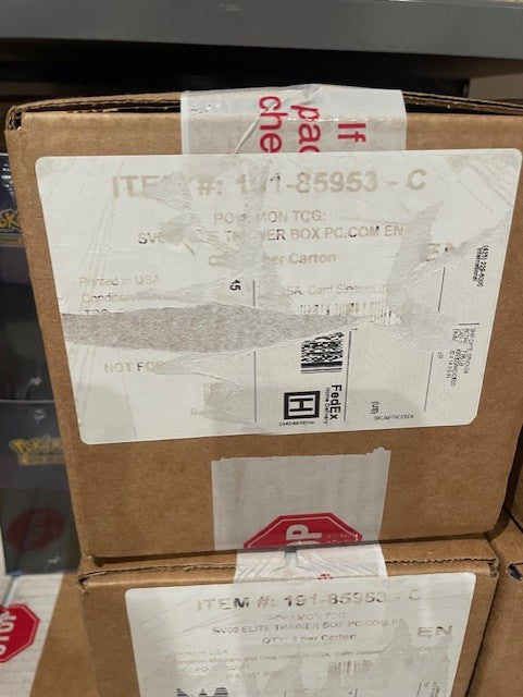 Pokemon - Surging Sparks Pokemon Center ETB Case [All have label removal remnants from label]