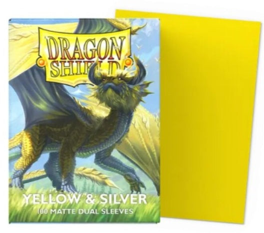 Dragon Shield - Matte Dual Yellow & Silver Sleeves