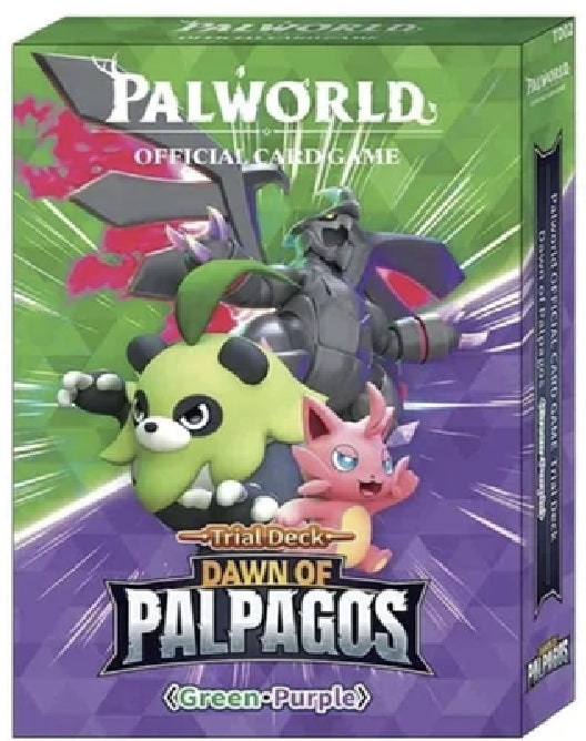 Pal World - Dawn of Palpagos Green and Purple Deck Display