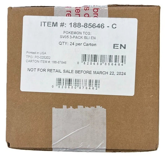 Pokémon Temporal Forces 3 pack Blister Case [Sub Program Special]